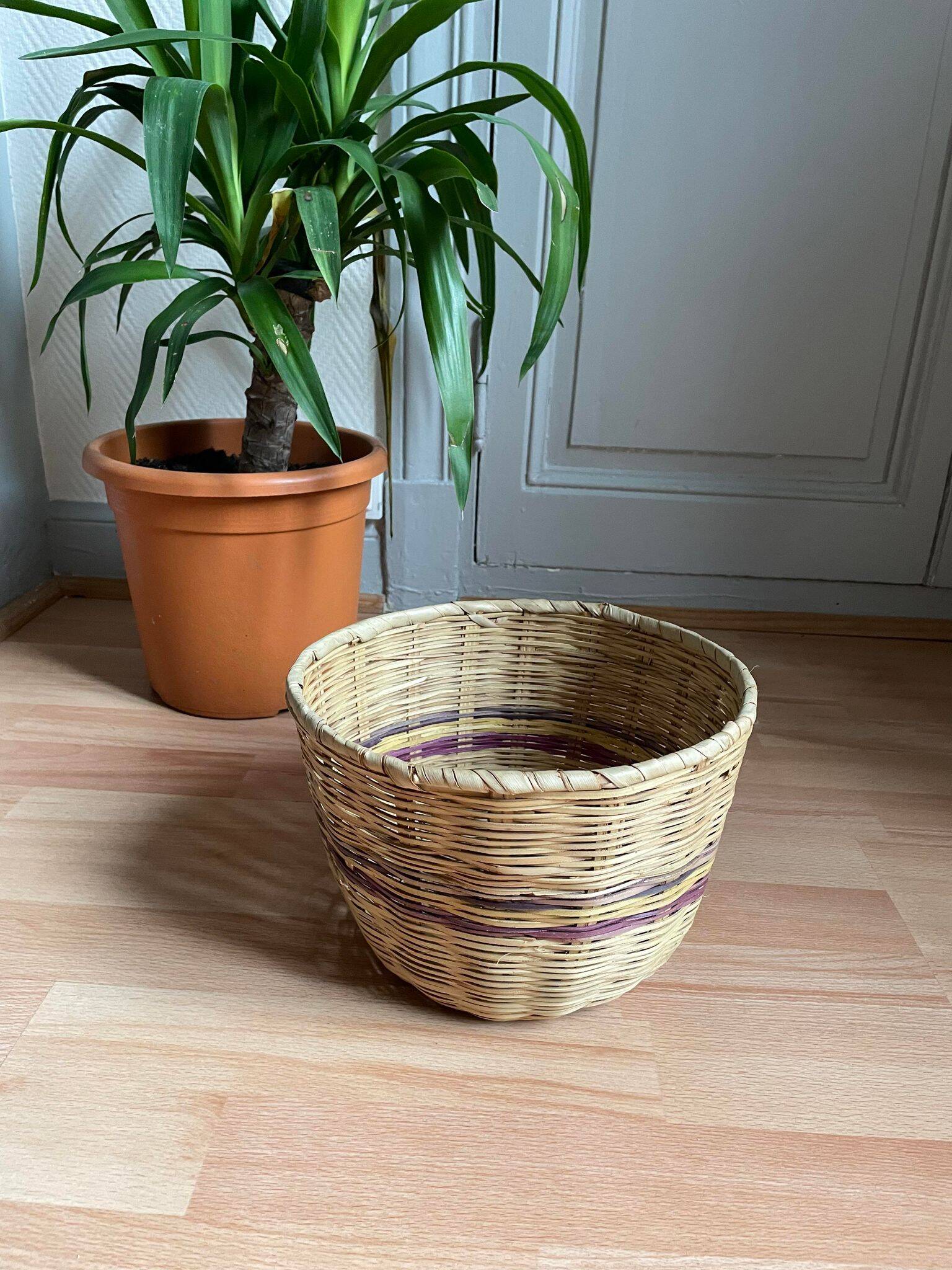 Wicker plant pot