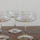 8 coupes à champagne en cristal gravé