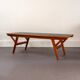 Mid Century Scandinavian Coffee Table in Teak and Black Enameled