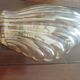 Pair of shell wall sconces – striped Italian glass – 1970
