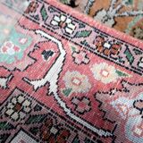 Handmade vintage Persian Tabriz silk rug 78cm x 133cm 1950s - 1С1150