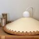 Vintage hanging in rattan and porcelain