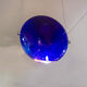 Postmodern glass ceiling lamp by Saporiti Italia Anni '80