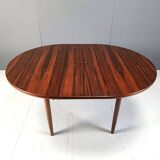 Table à manger extensible vintage en palissandre, années 1960