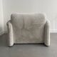Maralunga armchair by Vico Magistretti for Cassina in fur