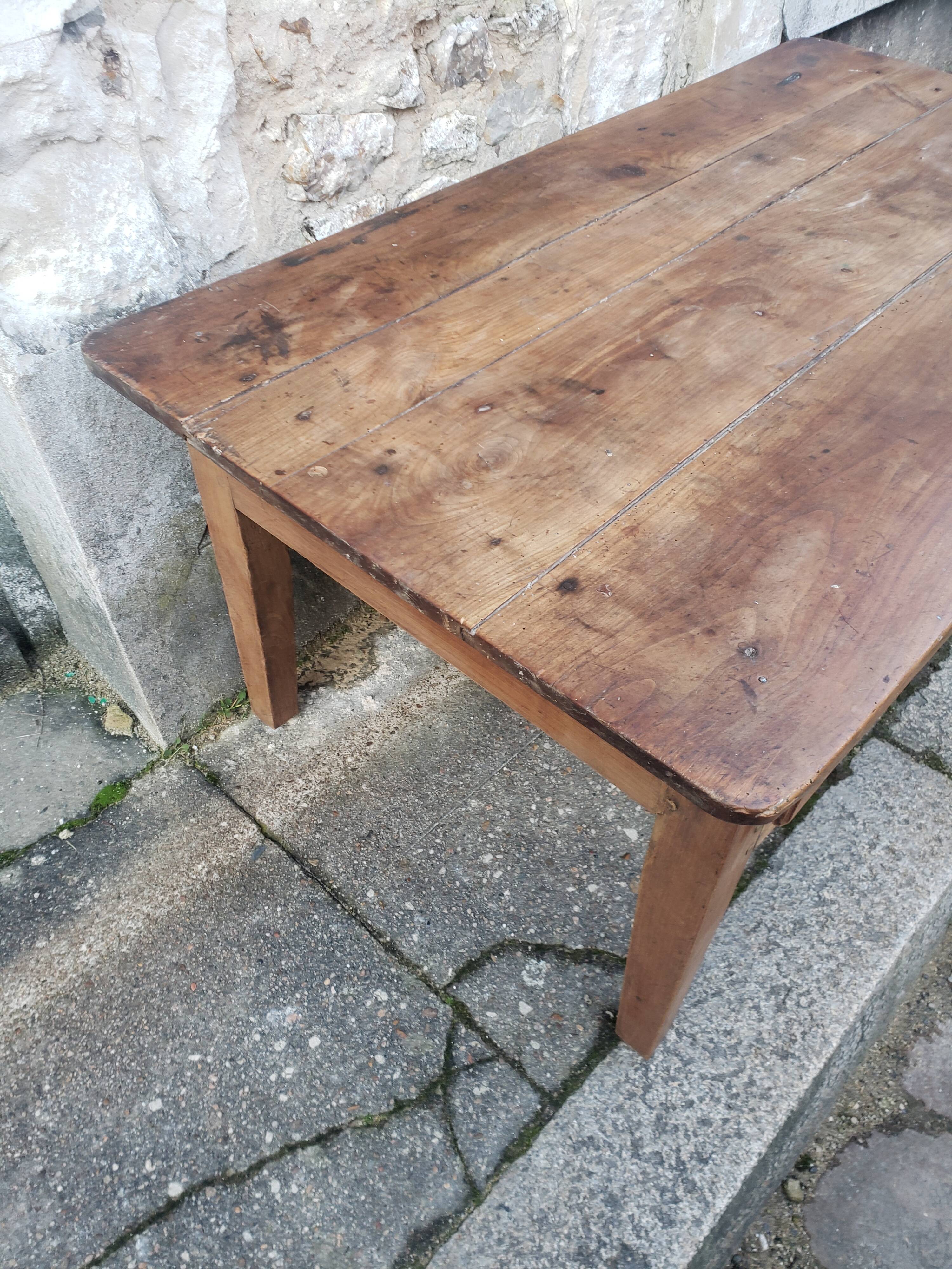 Farm table coffee table