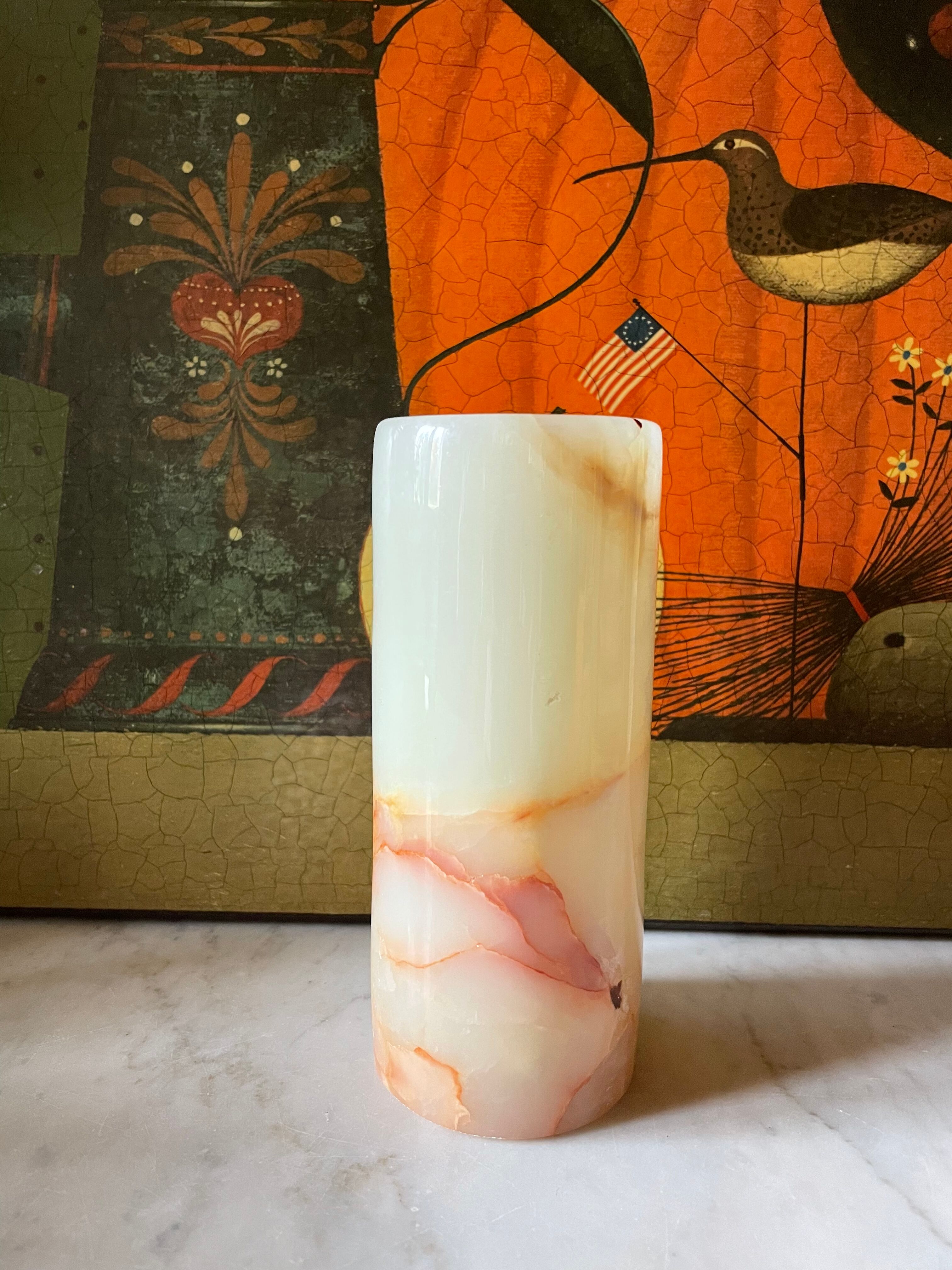 Alabaster roller vase