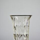 Vase en verre pressé – motif feuillage