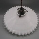 Old white opaline pendant light