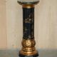 Pair of lacquered torchère columns in Chinoiserie neoclassical style.