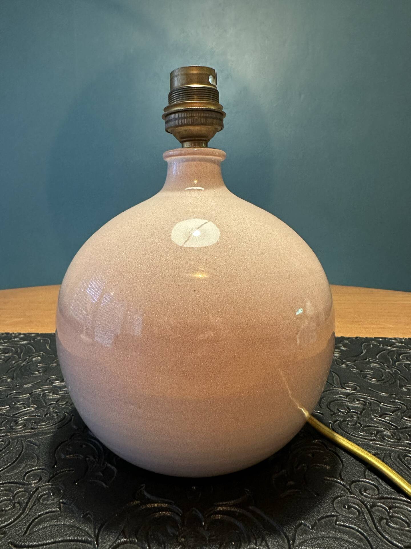 Pied de la lampe en céramique estampillé Duriez