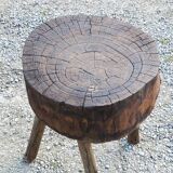 Brutalist tripod billot stool