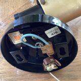 Vintage Zodiac wall light by Jacques Biny, chrome and black, Lita 1950