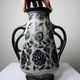 Antique Art Deco vase 1920-40 in fine stoneware, Art Nouveau and Chinoiserie style