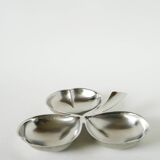 Vide-poche en inox modèle Trèfle, Design, 1970