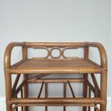 Rattan shelf cabinet