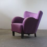 Danish 1930s Club Sofa, Style of Fritz Hansen & Flemming Lassen
