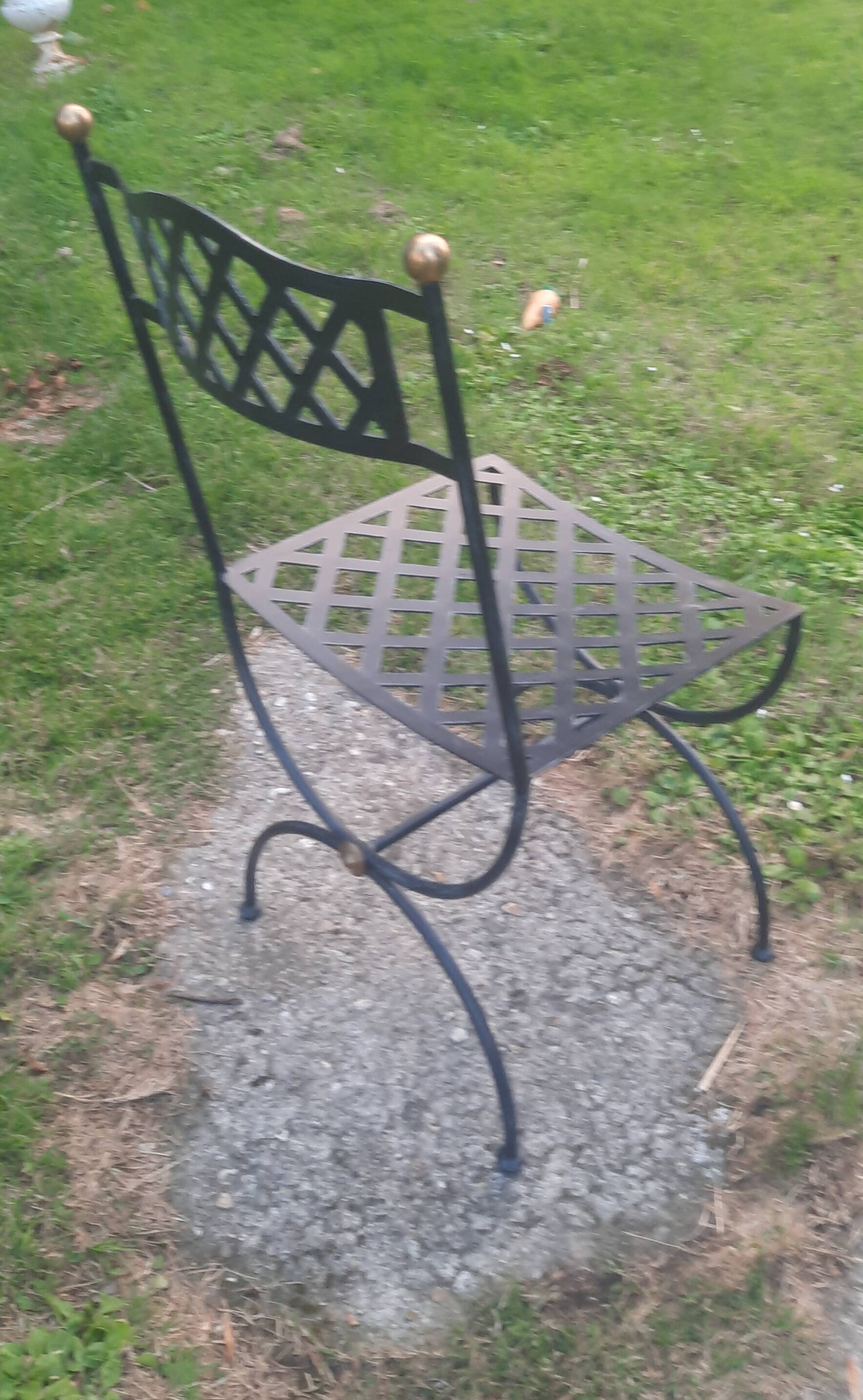 Serie de 6 chaises en acier