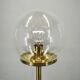 Space Age Bubble Glass and Brass Floor Lamp, Czechoslovakia, 1970s