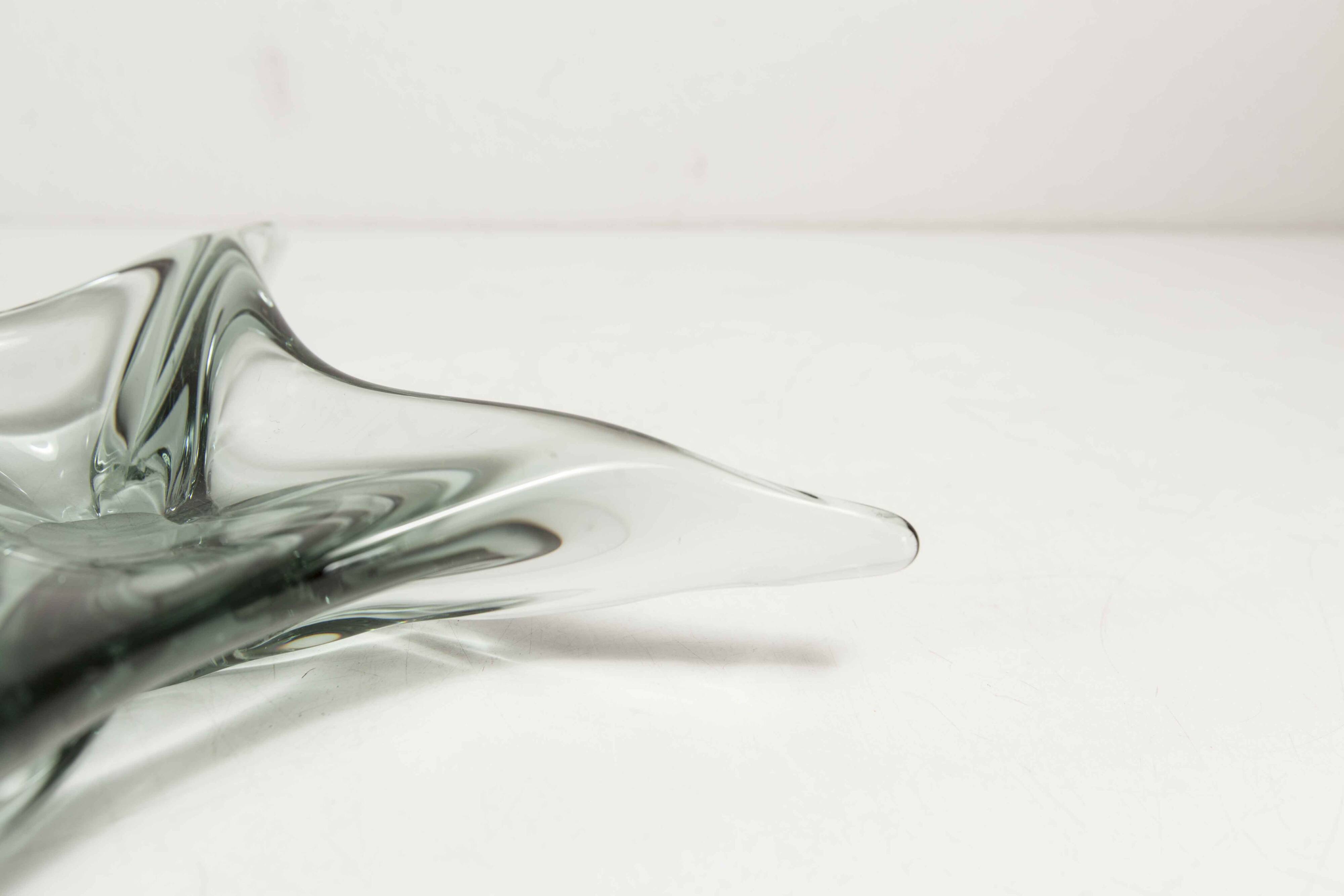 Green Murano glass ashtray
