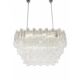 Elegant Italian Murano Glass Chandelier with Clear Tronchi Elements