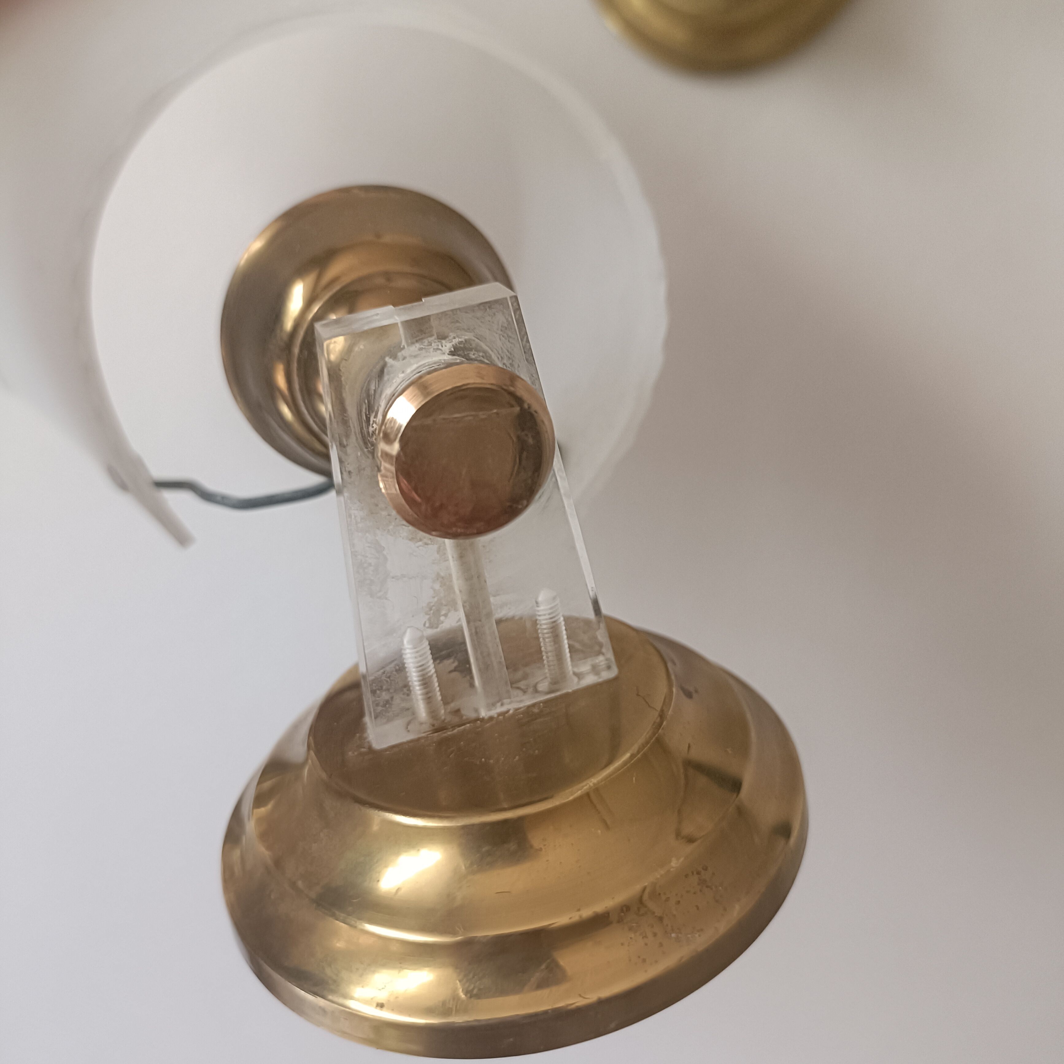 Pair of vintage scroll wall lights