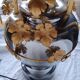 Chrome and gilded metal lamp ep 1970 hollywood regency / neoclassical