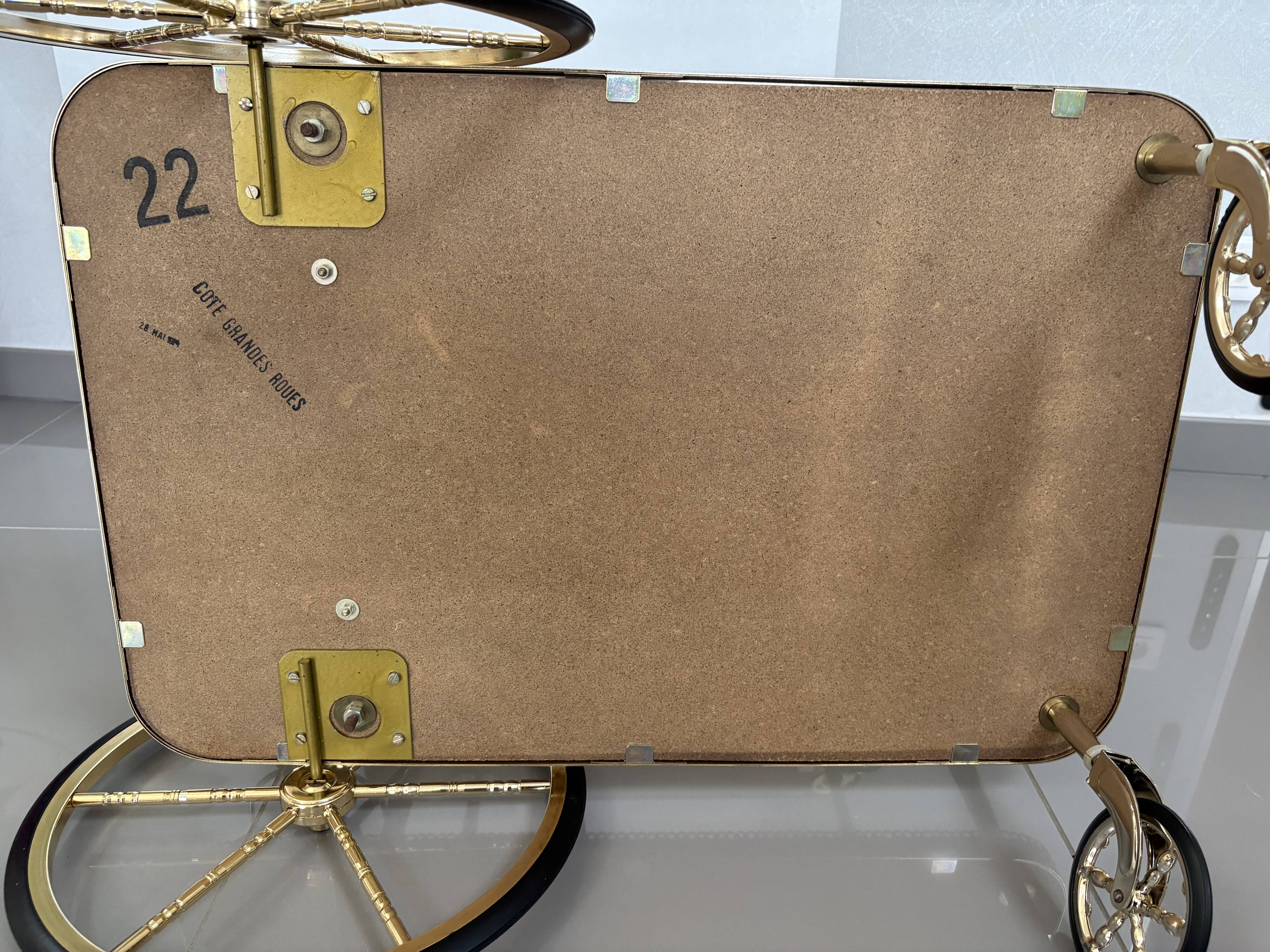 Desserte roulante - Chariot de bar vintage - Style Hollywood Regency