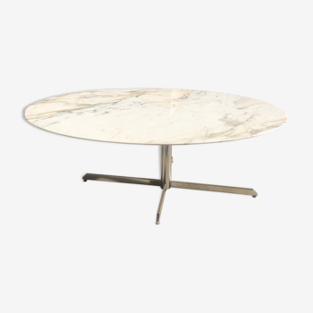 Table marbre ovale 1970