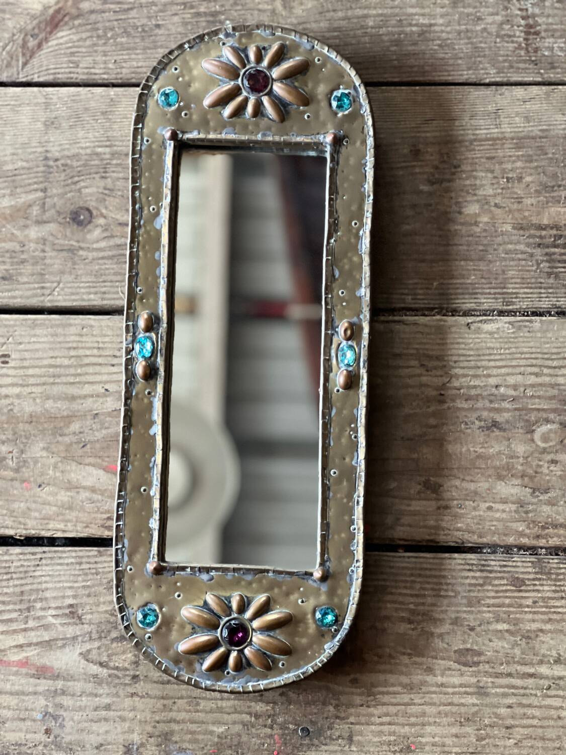 Miroir en laiton année 50