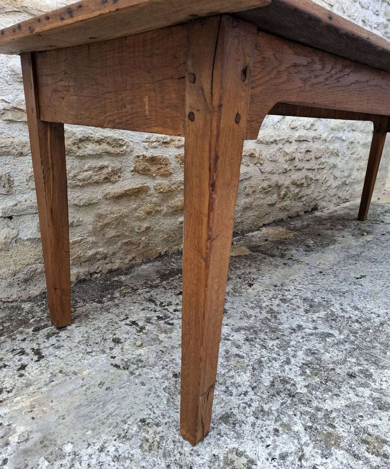 Table de ferme en chêne massif