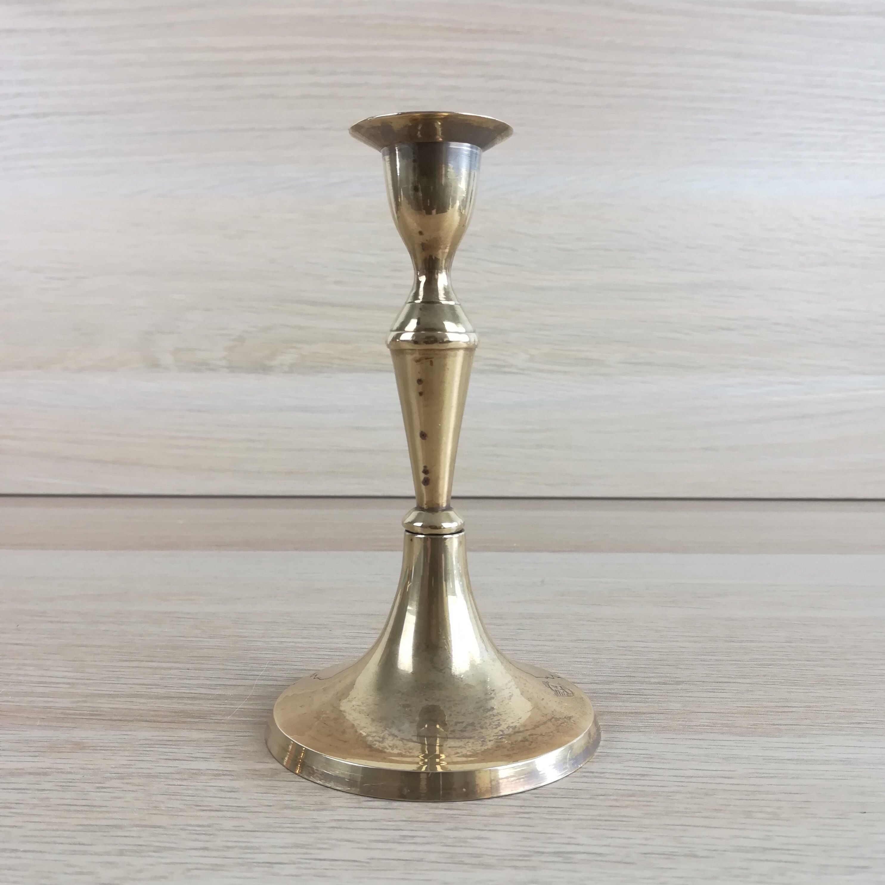 Brass candle holder H13cm