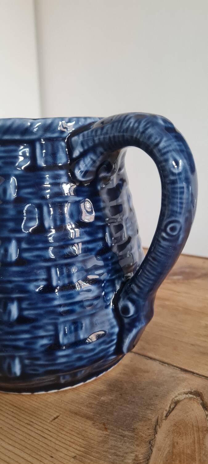 Sarreguemines earthenware pitcher