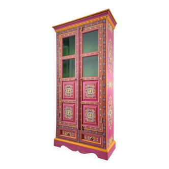 Maisons du Monde glass trailer cabinet, library furniture