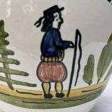 Pot à lait crémier peint à la main Henriot Quimper