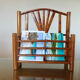 Letter holder, wall mail rack in bamboo 60s 70s