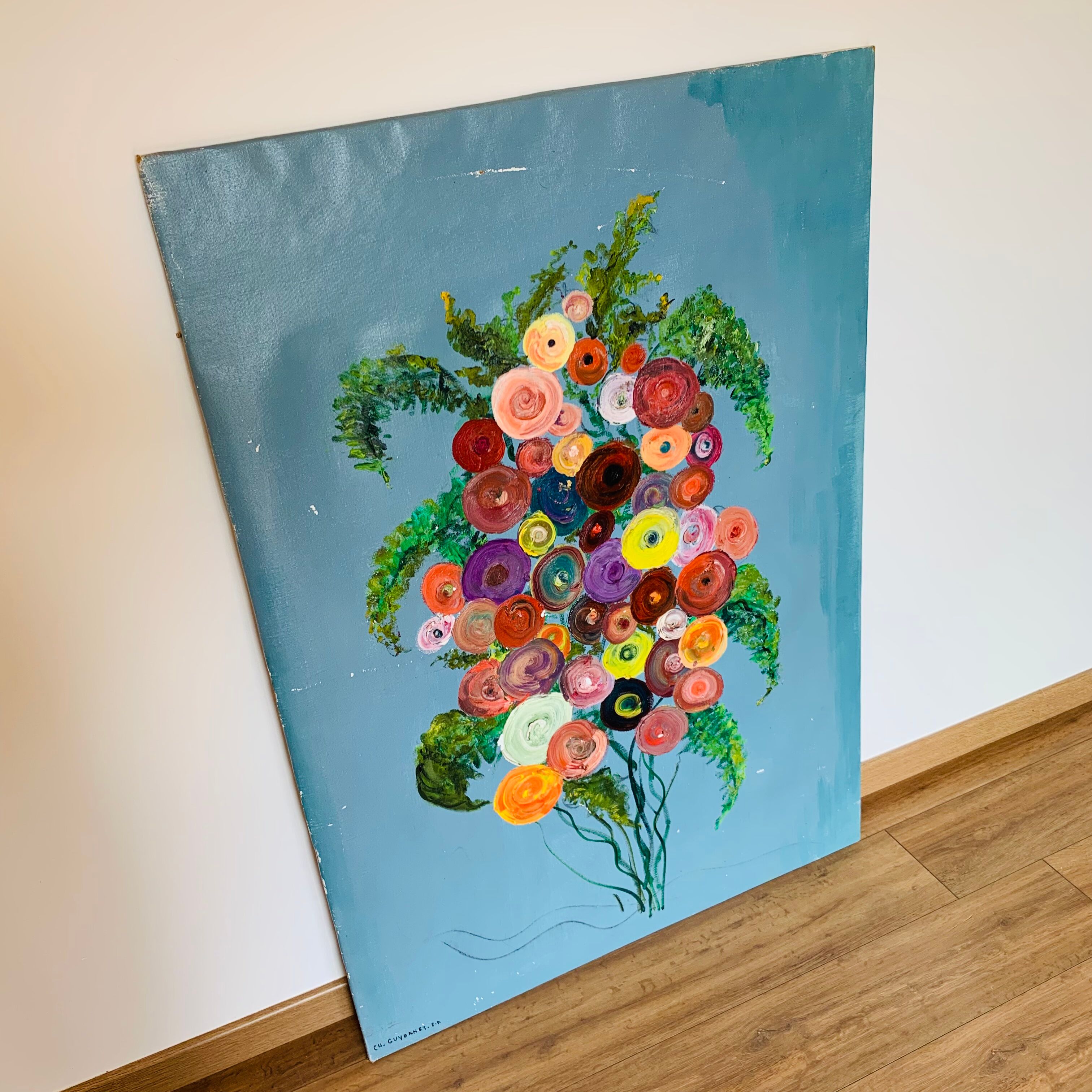 Large painting "Bouquet of flowers" - 95,5x135 cm