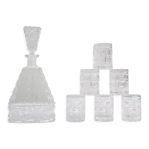 carafe et 6 verres vintage