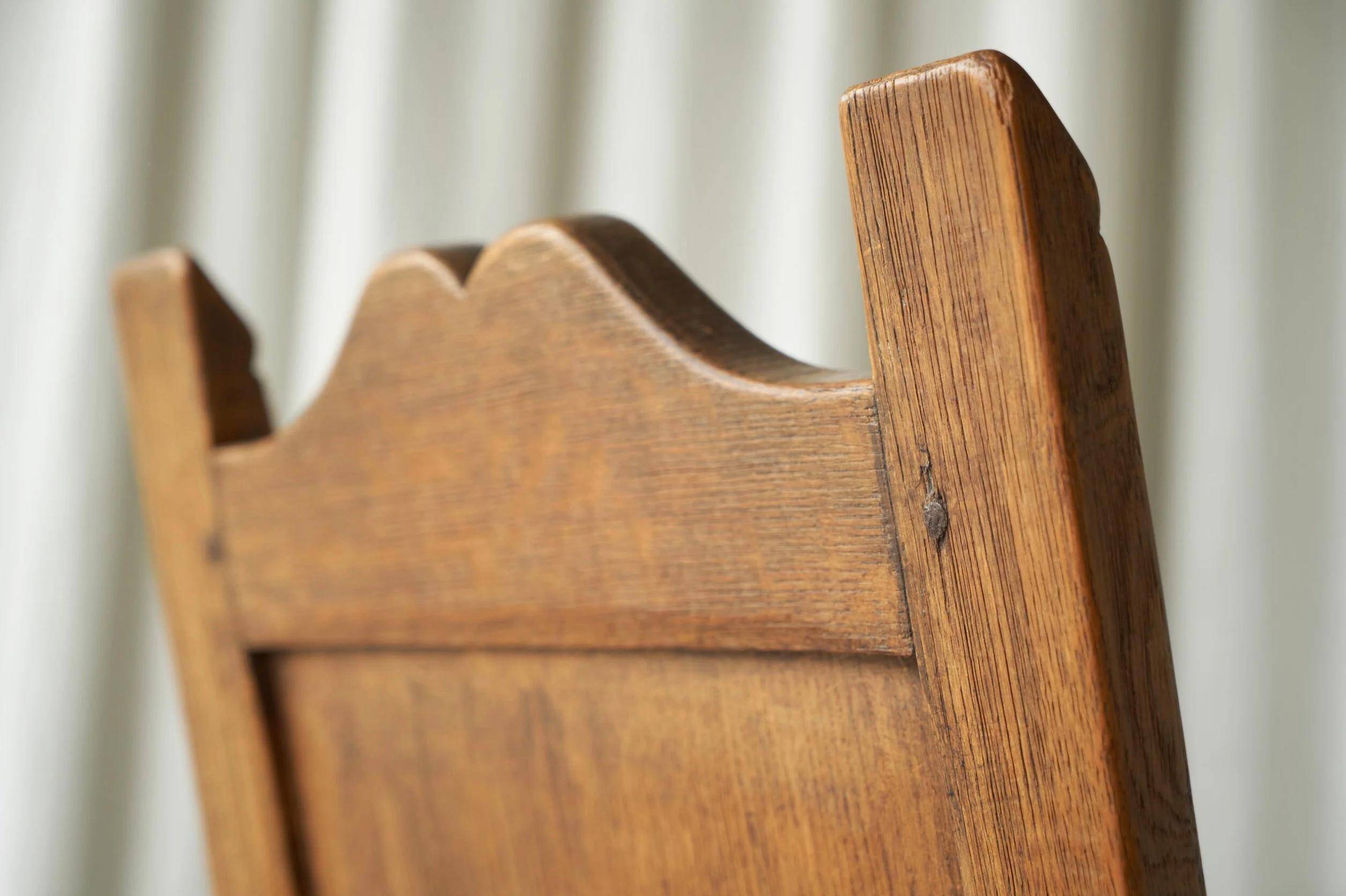 Traditional Armchair Folk Style in Oak 1930s