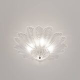Mid-Century Modern “Margherita” Murano Glass Ceiling Light