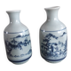 A pair of vintage Chinese ceramic vases, signed