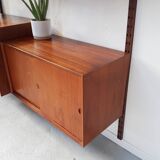 Scandinavian modular shelf in royal teak system by Poul Cadovius