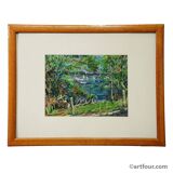 Oil painting by Alexander Michael - Chiemsee near Mittendorf 1990