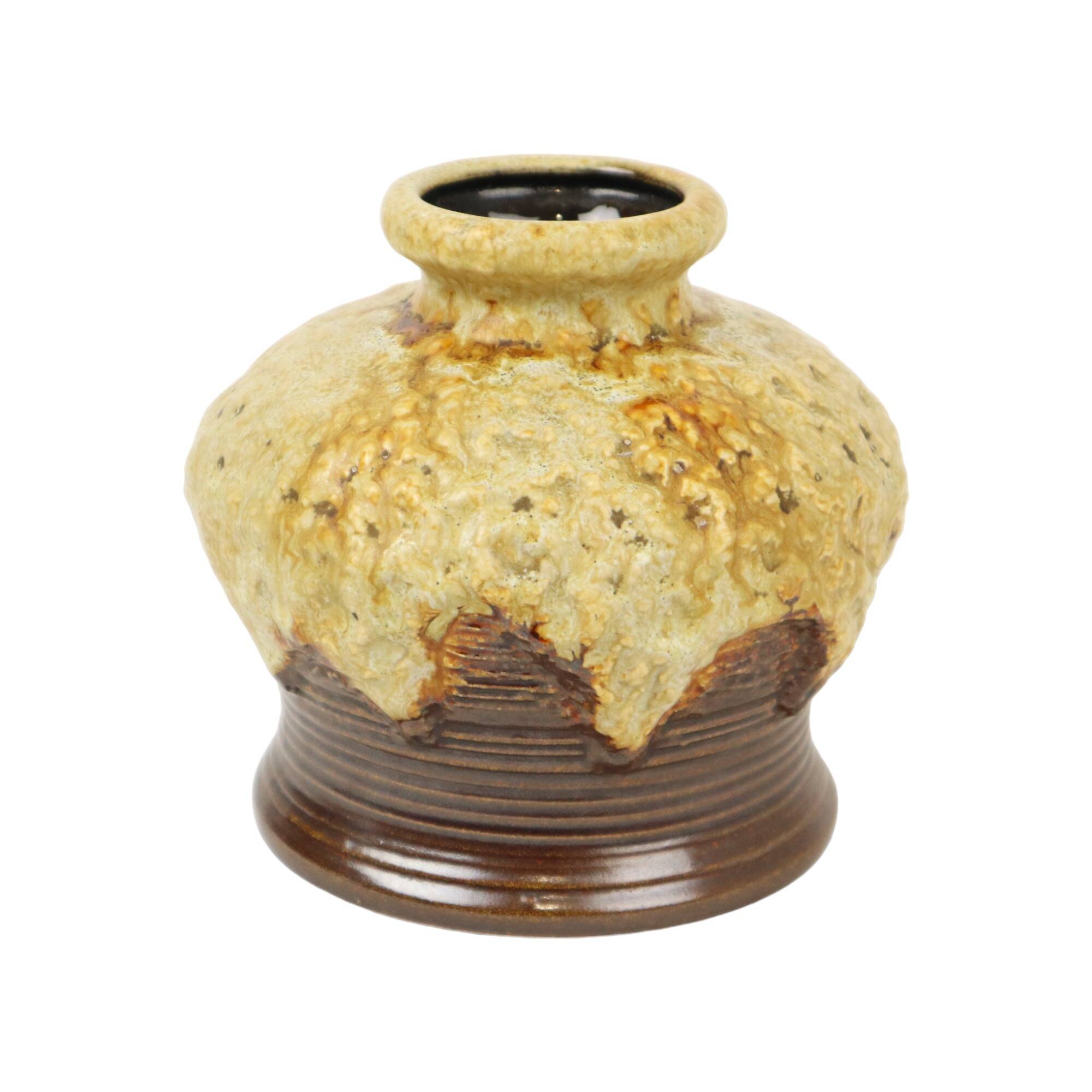 Small Fat Lava Vase Dumler Breiden West Germany Pottery 644-15