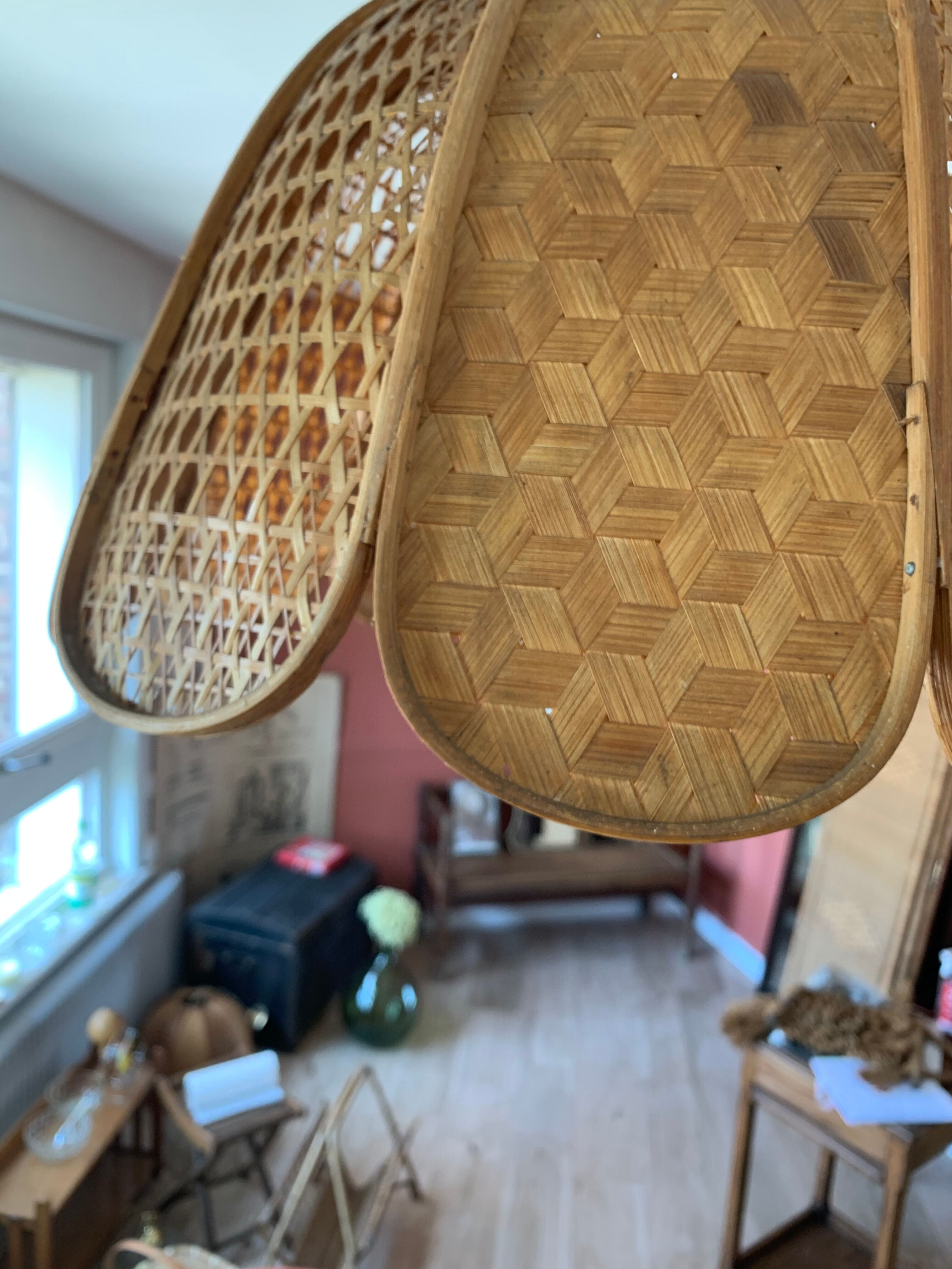 Suspension rattan and caning