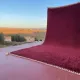 Large Moroccan Beni Ouarain rug in burgundy 400x300 cm