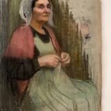 Pastel g guillot by breton raffaillac with double-sided knitting