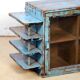 Art Deco wall display case in Burmese teak