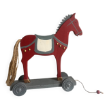 Antique toy, small horse on wheels