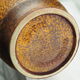 Vase à reliefs ronds et frises texturées, vibe seventies ocre moucheté - Bay Keramik 60/70